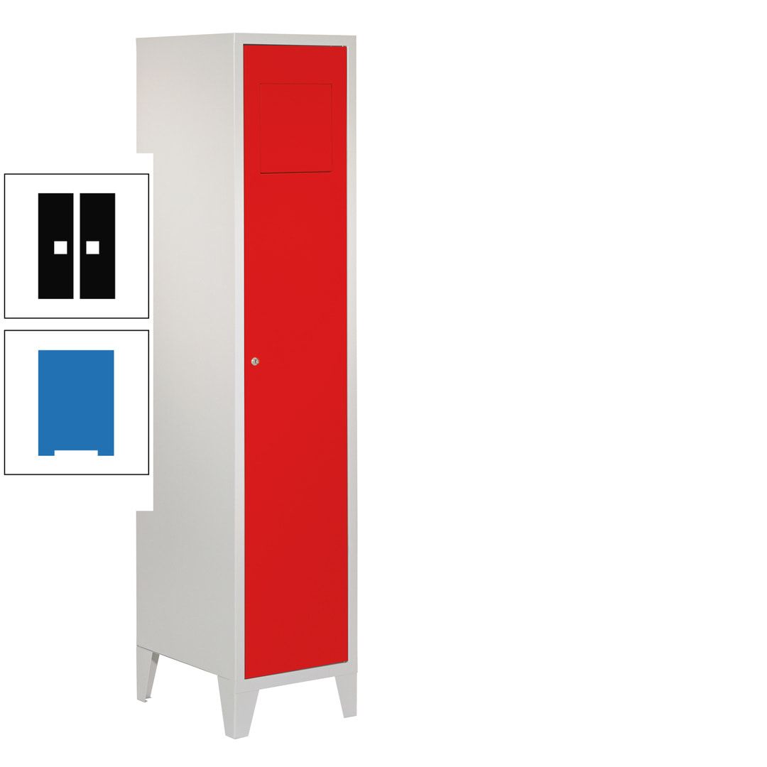Wäschesammelschrank - 1.850 x 400 x 500 mm (HxBxT) - Füße - Drehriegel - anthrazitgrau