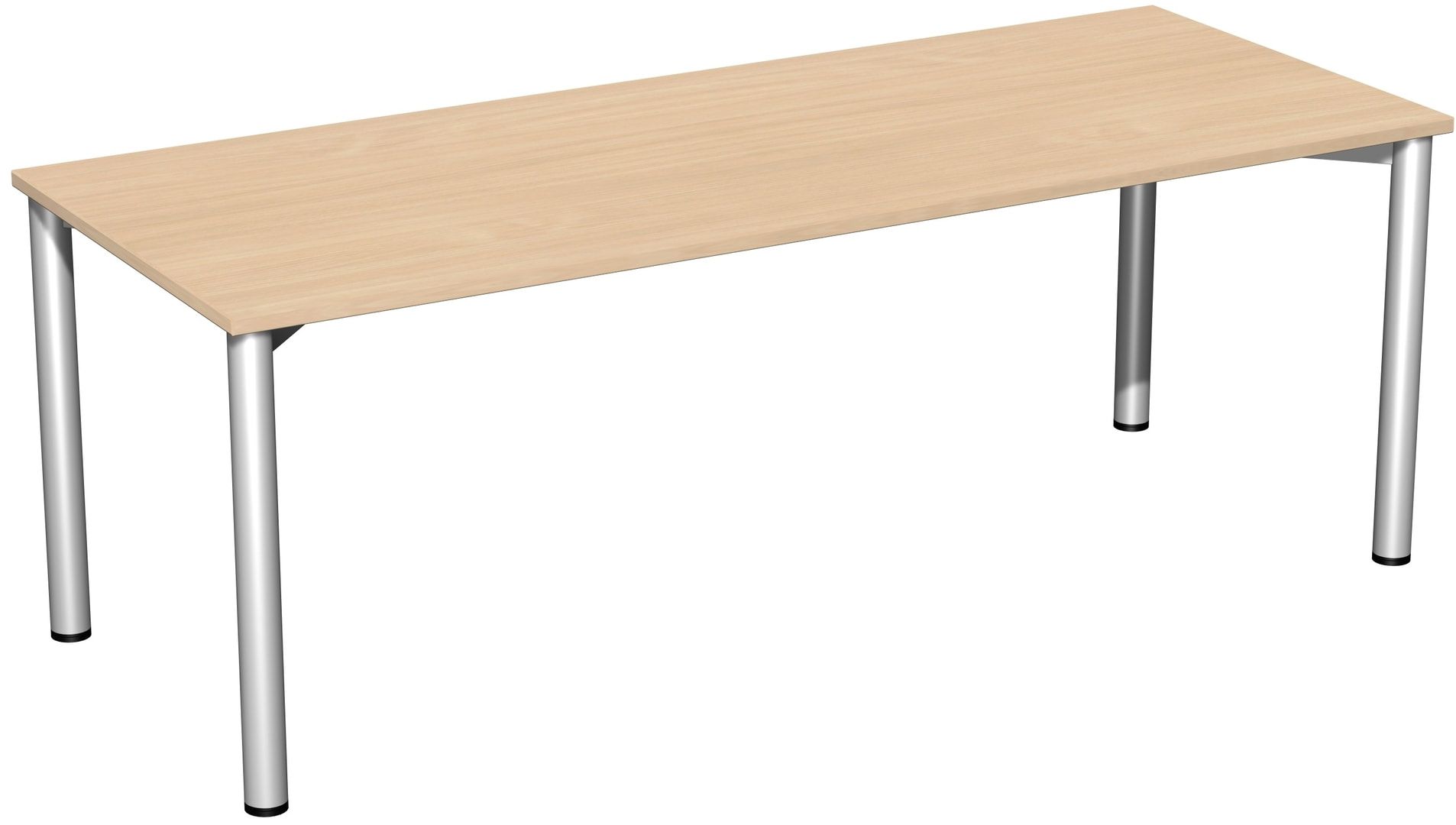 Schreibtisch - 4-Fuß Flex - Bürotisch - 720 x 1.000 x 800 mm (HxBxT) - Gestell anthrazit - Ahorn