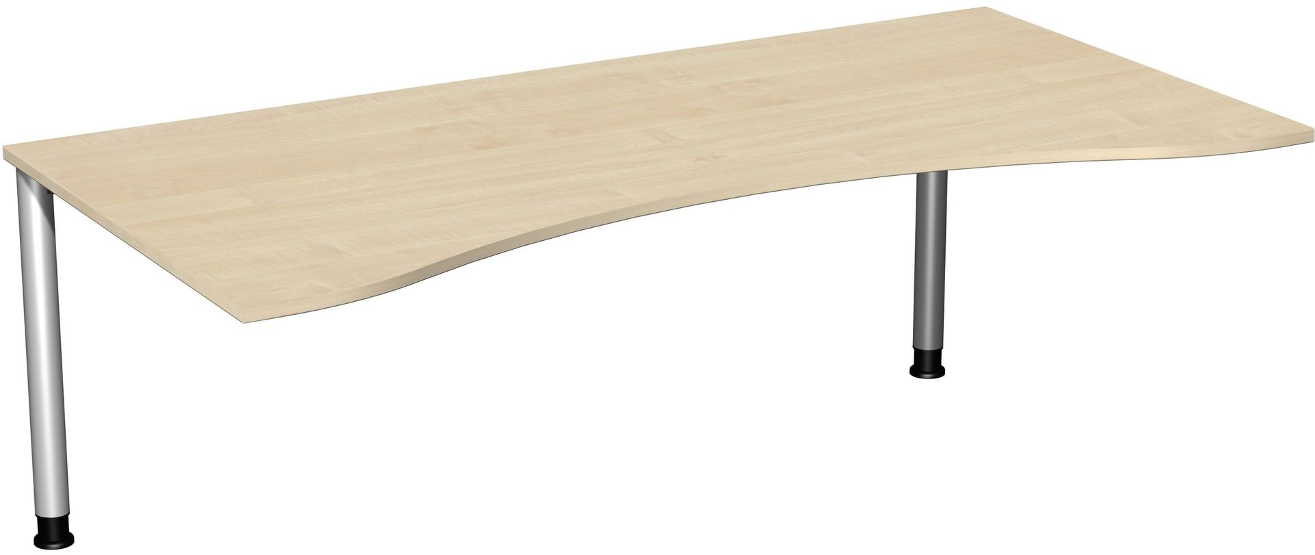 Ergo-Schreibtisch - 4-Fuß Flex - Bürotisch - Höhe 680-800 mm - 1.600 x 1.000 mm (BxT) - Gestell anthrazit - Ahorn