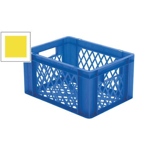Eurobox - Eurokasten - Volumen 19 l - Boden und Wände durchbrochen - 210 x 300 x 400 mm (HxBxT) - VE 4 Stk. - blau
