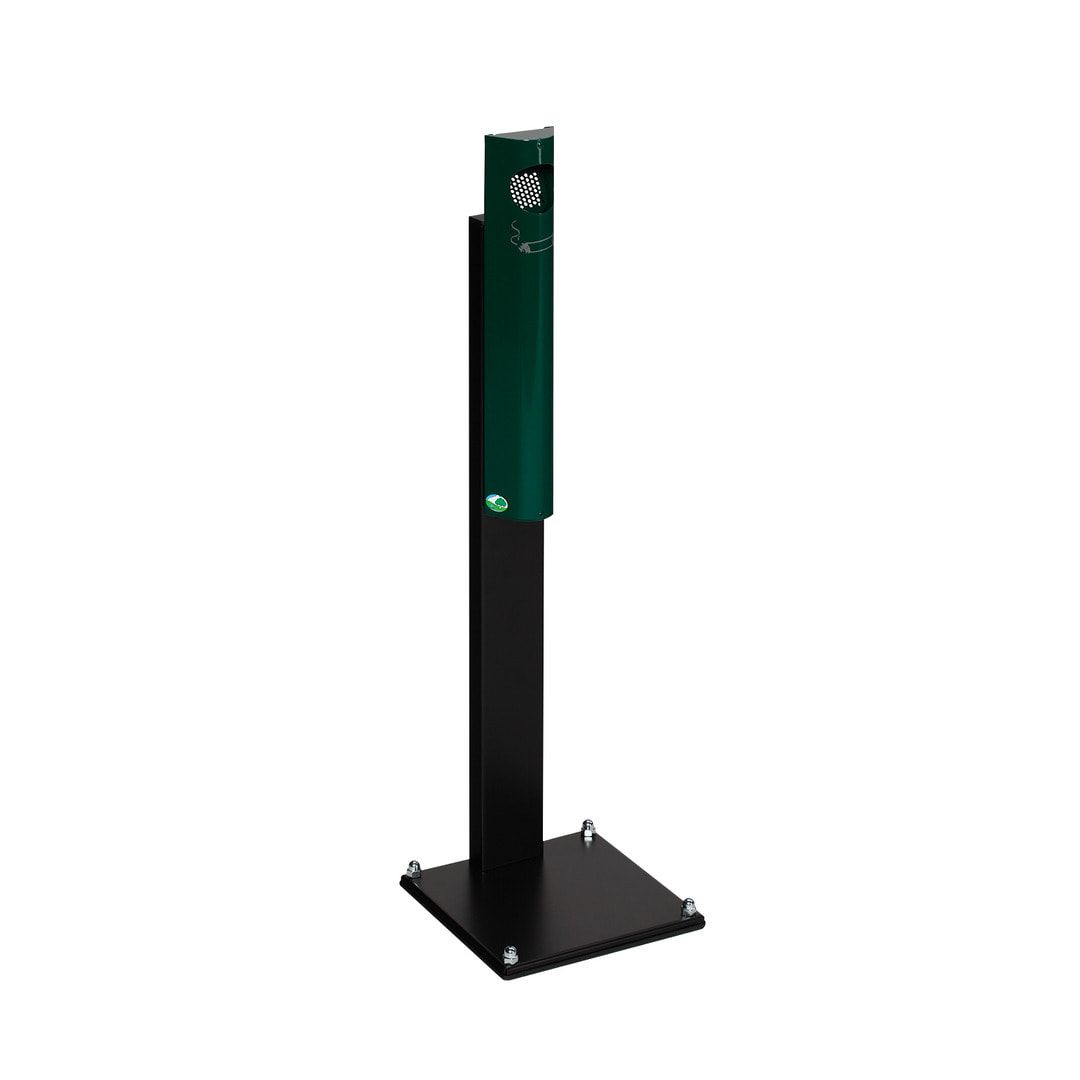 Standaschenbecher, Standascher, 3,5 l Volumen, Standascher, 1.250 x 310 x 310 mm (HxBxT), Ascher, Turmaschenbecher, Stehascher, Edelstahl