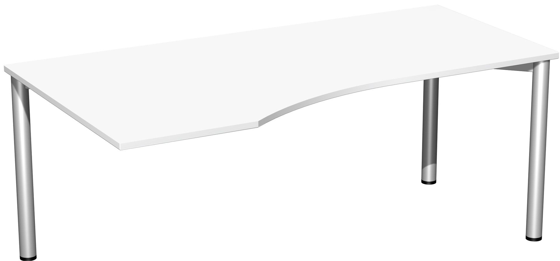 Eckschreibtisch - Ecke links - 4-Fuß Flex - 720 x 1.600 x 1.000 mm (HxBxT) - Gestell anthrazit - Ahorn