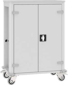 Laptopwagen, Trolley, Ladefunktion, 230V, Schukostecker, abschließbar,für 32 Tablets, 1.050 x 730 x 440 mm (HxBxT), Korpusfarbe und Frontfarbe wählbar