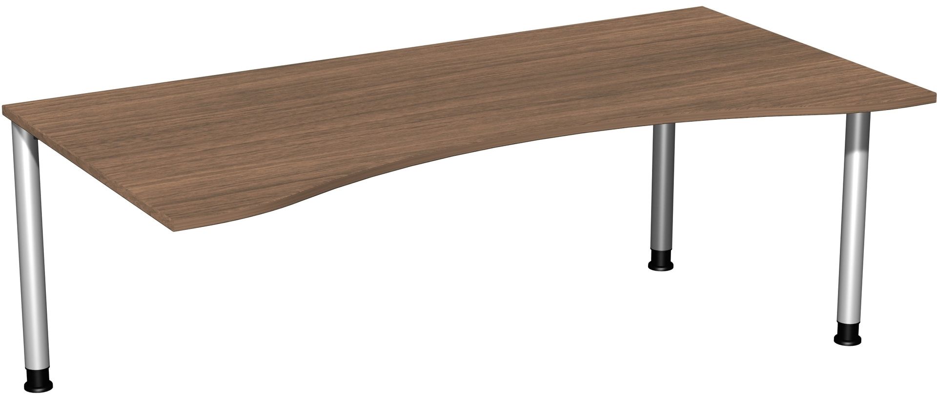 Ergo-Schreibtisch - 4-Fuß Flex - Bürotisch - Höhe 680-800 mm - 1.600 x 1.000 mm (BxT) - Gestell anthrazit - Ahorn