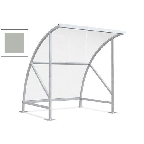 Fahrradunterstand - Fahrradgarage mit Bogendach - Stahl und Kunststoff - 2.290 x 2.090 x 2.100 mm (HxBxT) - Farbe Achatgrau