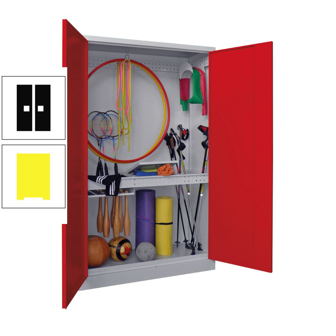 Sportschrank - Vollblechtüren - 1.950x1.200x500 mm (HxBxT) - anthrazitgrau