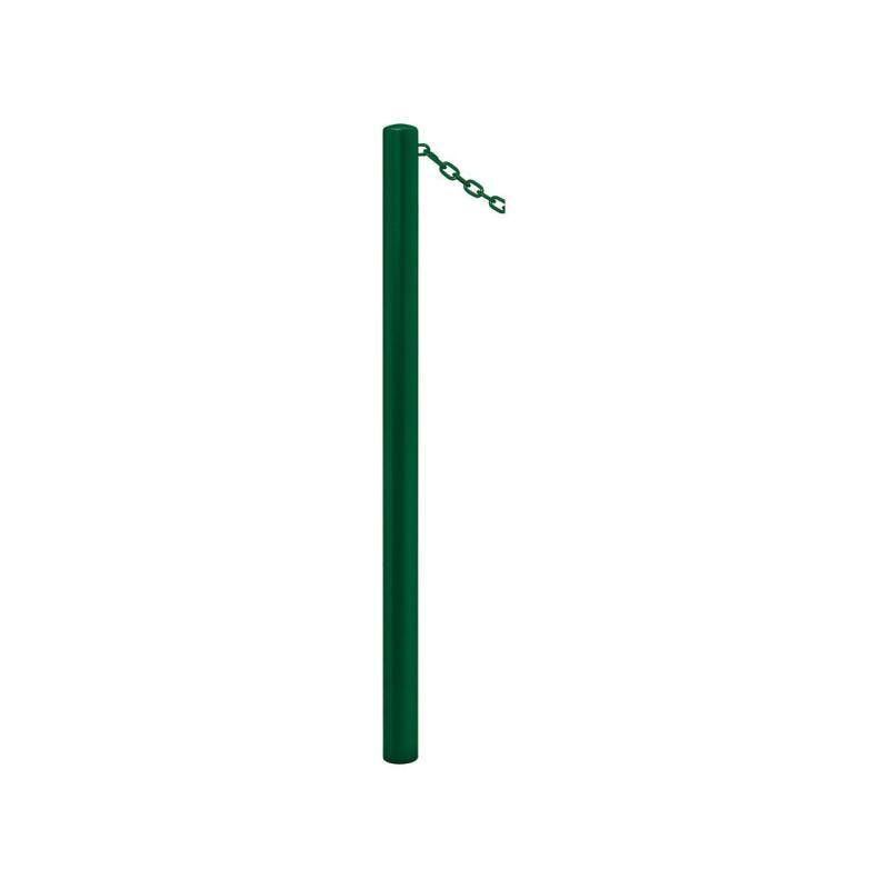 Pfosten mit Bogenkopf und 1 Öse - Durchmesser 60 mm - Höhe 1.000 mm - Farbe enzianblau