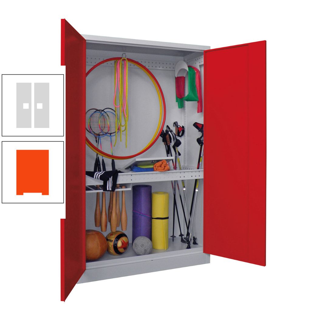 Sportschrank - Vollblechtüren - 1.950x1.200x500 mm (HxBxT) - anthrazitgrau