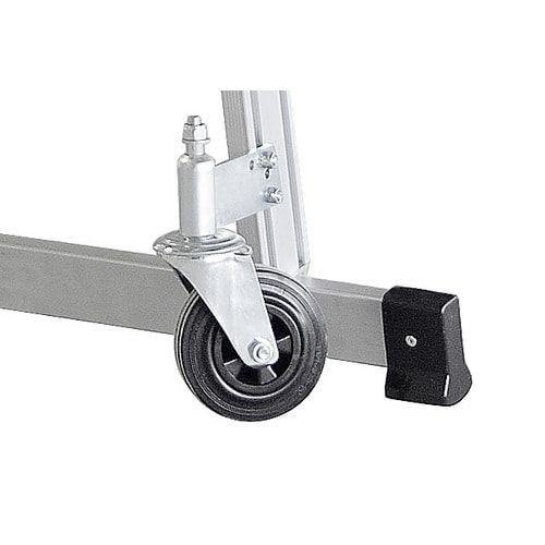 Fahrbare Podestleiter - einseitig begehbar - 3 Stufen - Höhe 1.760 mm - Podesttreppe - Rollpodest - Plattformleiter - Hymer