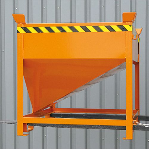 Eichinger Abfülltrichter, Silobehälter für Stapler und Kran, Volumen 1.000 L, Auslaufschieber, 1.560 x 1.200 x 1.000 mm (HxBxT), Farbe anthrazitgrau