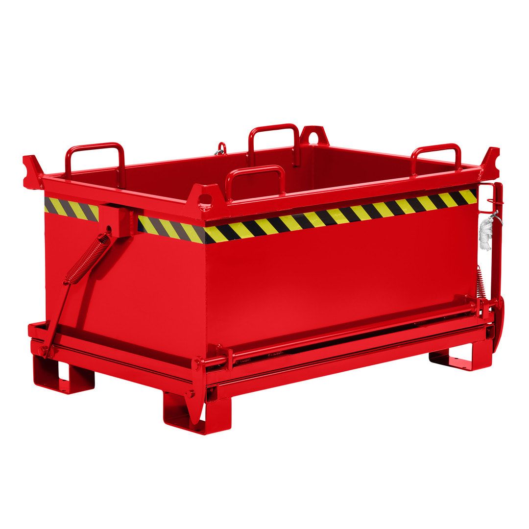 Klappbodenbehälter - 1.000 l Volumen - Traglast 1.250 kg - 2-fach stapelbar - kranbar - enzianblau