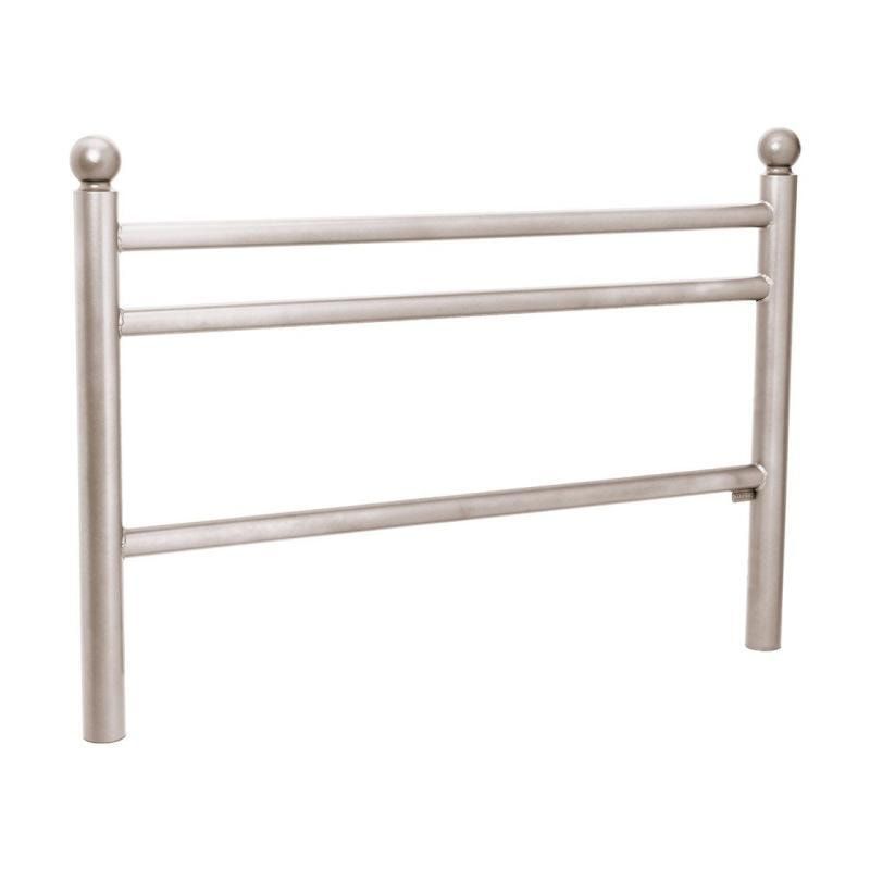 Geländer 3 Stahlrohre - 1.000 x 1.572 mm - Pfosten mit Edelstahlkopf - Farbe enzianblau - Außengeländer Systemgeländer
