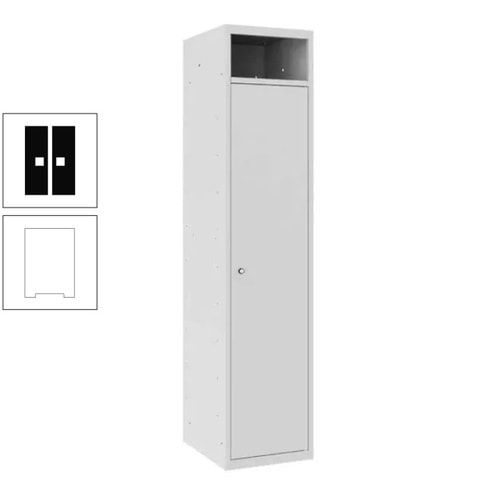 Wäschesammelschrank, Wäscheschrank, Einwurfschlitz, Zylinderschloss, 1.800 x 400 x 500 mm (HxBxT), Korpus anthrazitgrau, Front anthrazitgrau