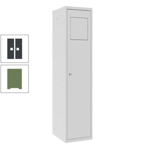 Wäschesammelschrank, Wäscheschrank, Einwurfklappe, Beutelhalter, 1.800 x 400 x 500 mm (HxBxT), Korpus anthrazitgrau, Front anthrazitgrau