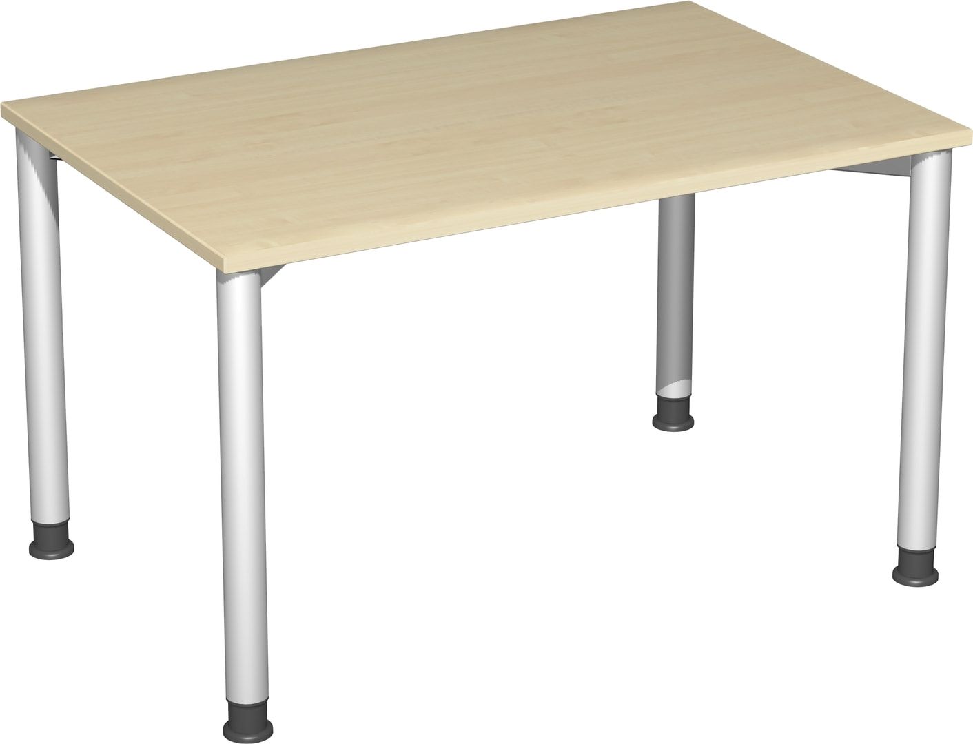 Schreibtisch - 4-Fuß Flex - Bürotisch - Höhe 680-800 mm - 1.200 x 600 mm (BxT) - Gestell anthrazit - Ahorn