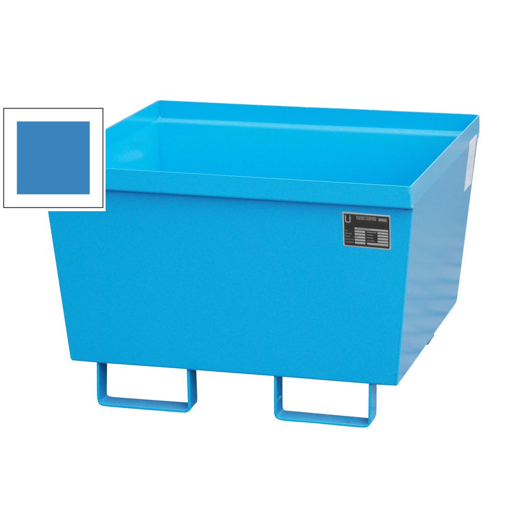 Ineinander stapelbare Auffangwanne - Stahl - 229 l Volumen - Breite 800 mm - feuerrot