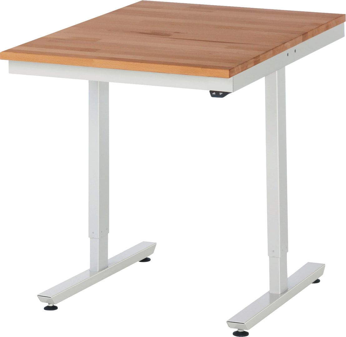 Arbeitstisch - elektrisch höhenverstellbar 720 - 1.120 mm - 750 x 700 mm (BxT) - Traglast 150 kg - Buche