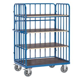 Fetra - Etagenwagen - 1.200 kg - Ladefläche wählbar - Höhe 1.817 mm - 4 Böden - Längswand