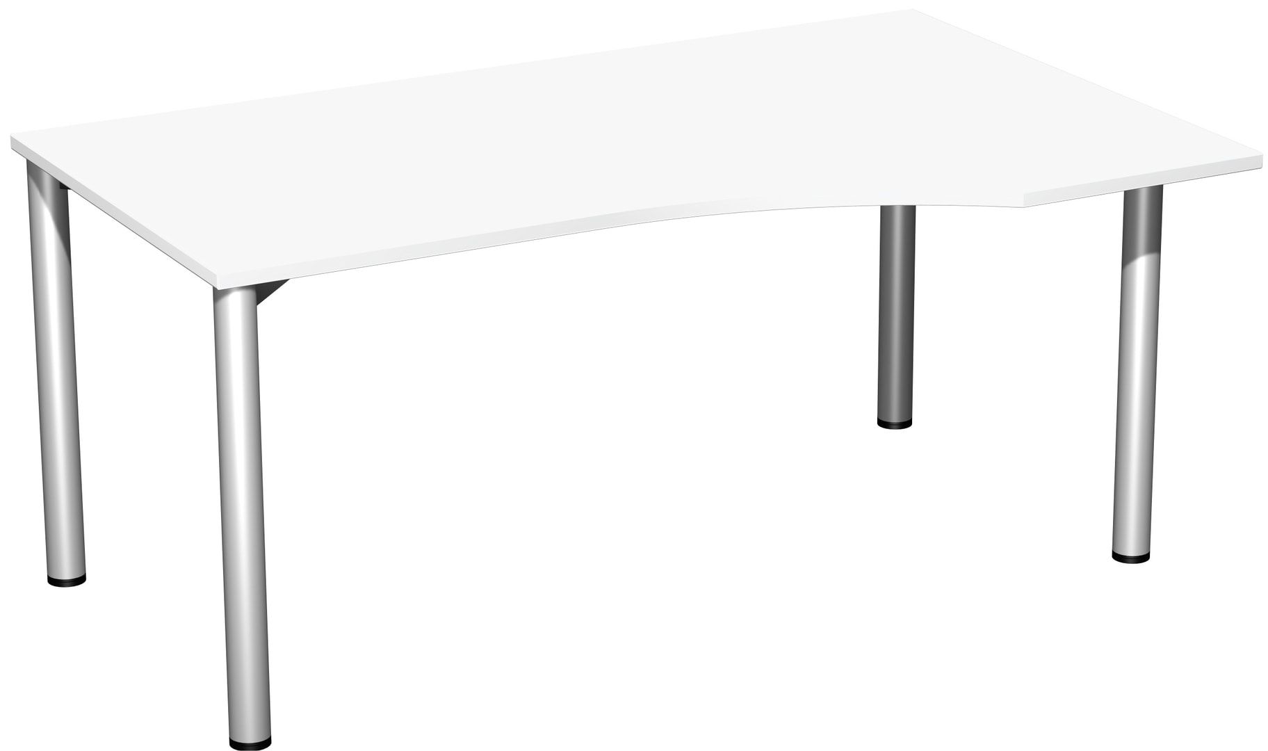 Eckschreibtisch - Ecke rechts - 4-Fuß Flex - 720 x 1.600 x 1.000 mm (HxBxT) - Gestell anthrazit - Ahorn