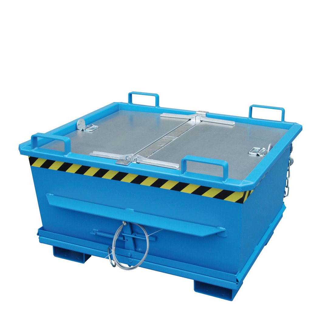 BAUER Klappbodenbehälter - 1.000 l - konisch - 1200x1040x1271 mm - stapelbar - feuerrot