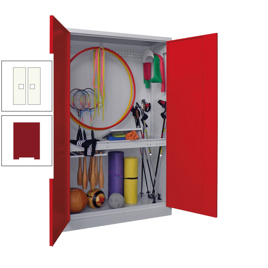 Sportschrank - Vollblechtüren - 1.950x1.200x500 mm (HxBxT) - anthrazitgrau