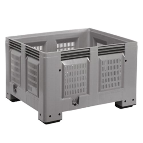 Palettenbox - Wände,Boden durchbrochen - 670 l - BxLxH 1000x1200x760mm - 4 Füße