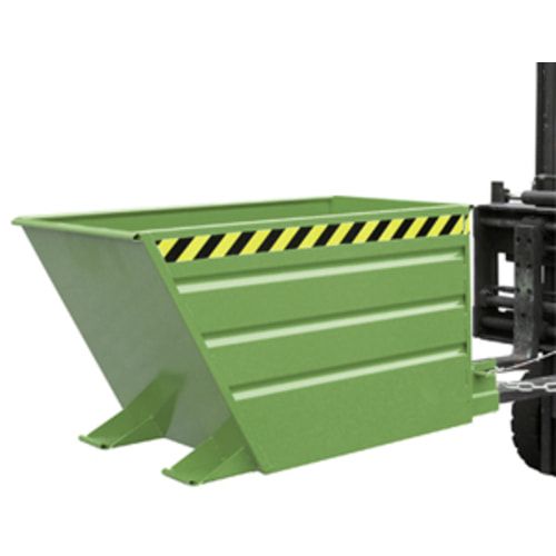BAUER Muldenkippbehälter - 1100 l Volumen - 1500 kg - 890 x 1200 x 1440 mm - feuerrot