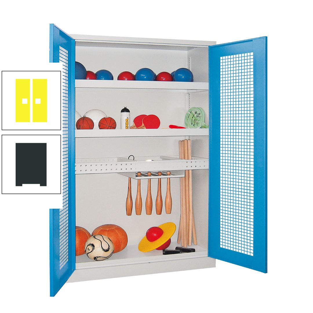 Sportschrank - Vollblechtüren - Variante 2 - 1.950x1.200x500 mm (HxBxT) - anthrazitgrau