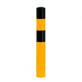 Rammschutz Poller, Anfahrschutz aus Gütestahl, zum Einbetonieren, Durchmesser wählbar, Höhe ü. Flur 1.200 mm, feuerverzinkt, kunststoffbeschichtet