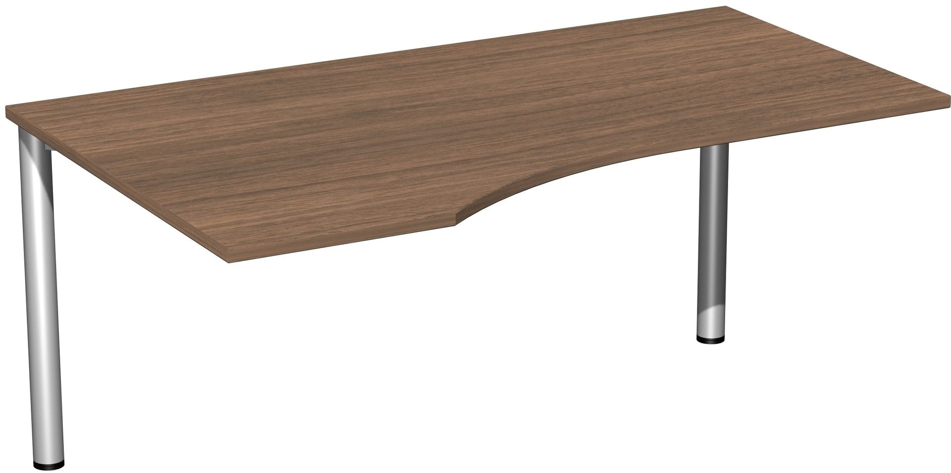 Eckschreibtisch - Ecke links - 4-Fuß Flex - 720 x 1.600 x 1.000 mm (HxBxT) - Gestell anthrazit - Ahorn