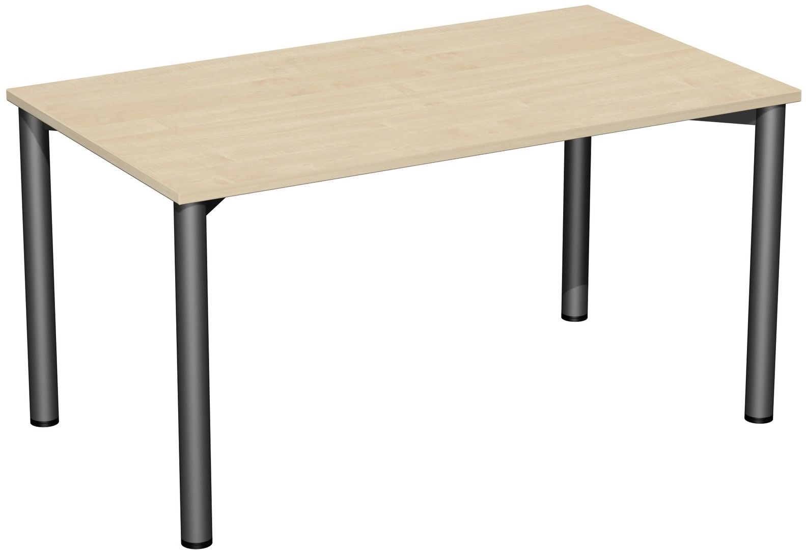Schreibtisch - 4-Fuß Flex - Bürotisch - 720 x 1.000 x 800 mm (HxBxT) - Gestell anthrazit - Ahorn