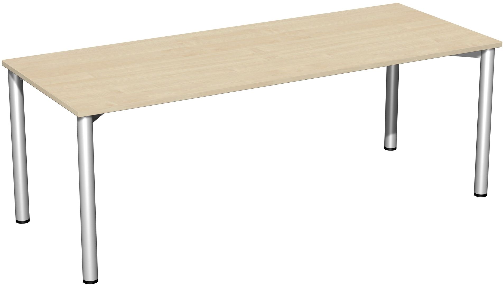 Schreibtisch - 4-Fuß Flex - Bürotisch - 720 x 1.000 x 800 mm (HxBxT) - Gestell anthrazit - Ahorn