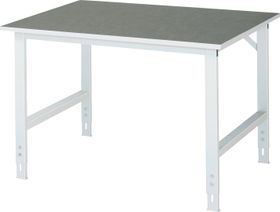 Arbeitstisch - höhenverstellbar 760 - 1.080 mm - 1.250 x 1.000 mm (BxT) - Traglast 500 kg - Linoleum - Farbe wählbar