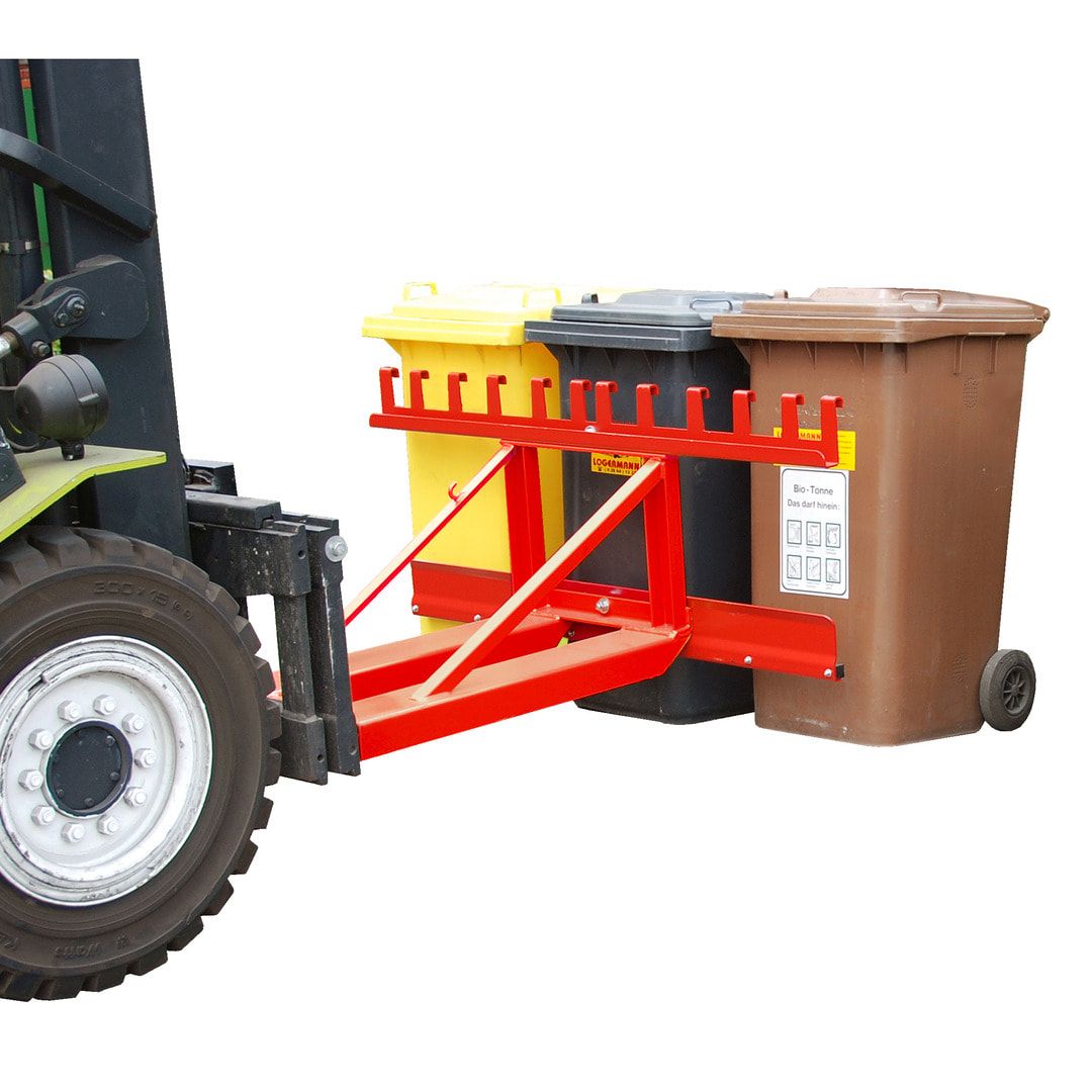 BAUER Mülltonnen-Heber - 200 kg - 1 x 80-360 Liter - feuerrot