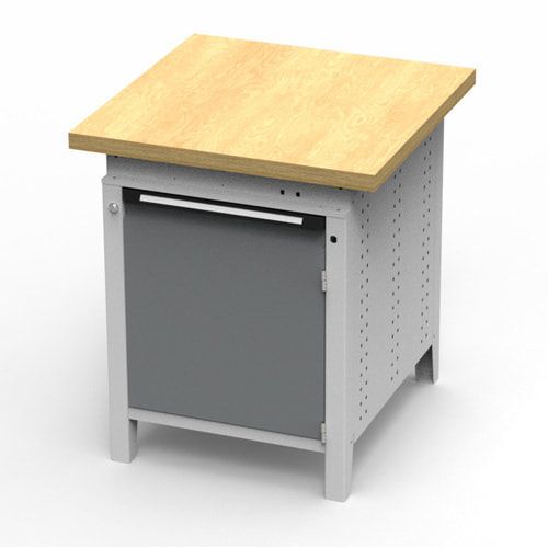 OTTOKIND Werkbank - Arbeitsplatte bündig - 850 x 605 x 750 mm (HxBxT) - Schrank - lichtgrau