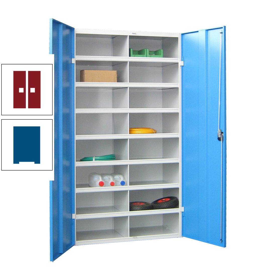 Aktenschrank - Fächerschrank - Sortierstation - 16 Fächer - Büroschrank - Dokumentenablage - 1.800 x 1.000 x 530 mm (HxBxT) - anthrazitgrau