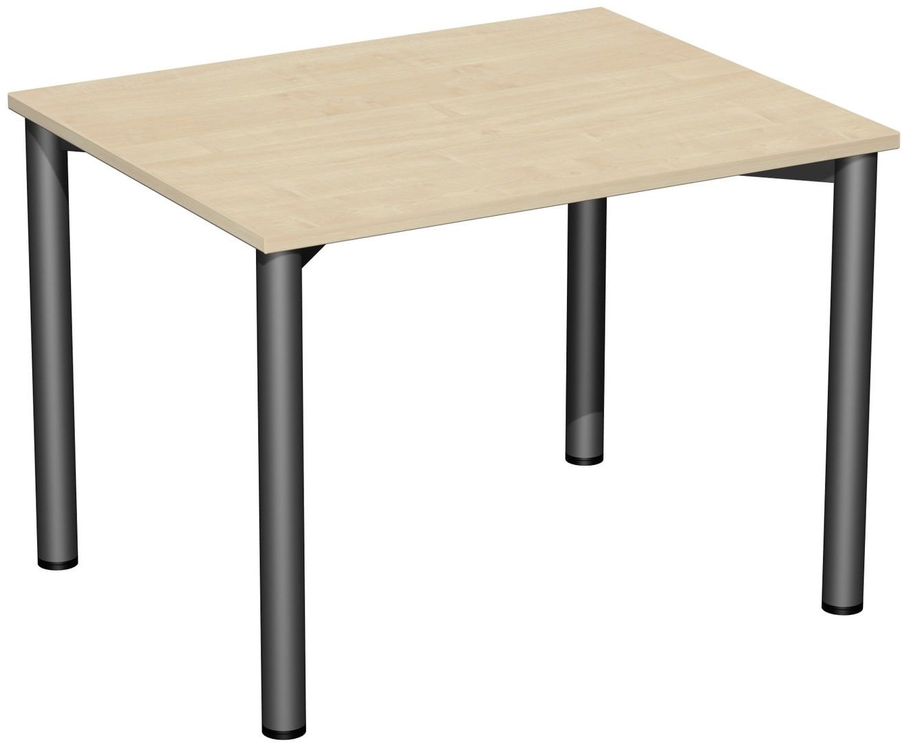 Schreibtisch - 4-Fuß Flex - Bürotisch - 720 x 1.000 x 800 mm (HxBxT) - Gestell anthrazit - Ahorn