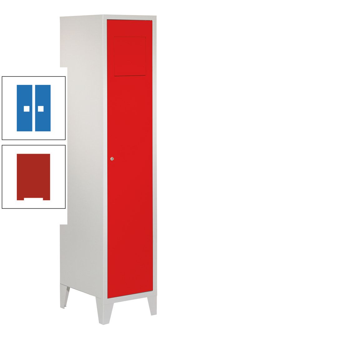 Wäschesammelschrank - 1.850 x 400 x 500 mm (HxBxT) - Füße - Drehriegel - anthrazitgrau