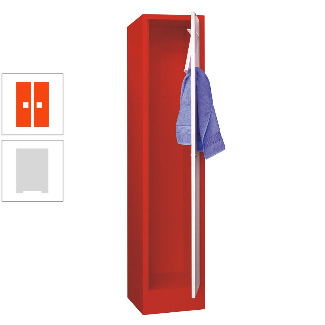 Wäschesammelschrank - 1.850 x 400 x 500 mm (HxBxT) - Sockel - Zylinderschloss - anthrazitgrau