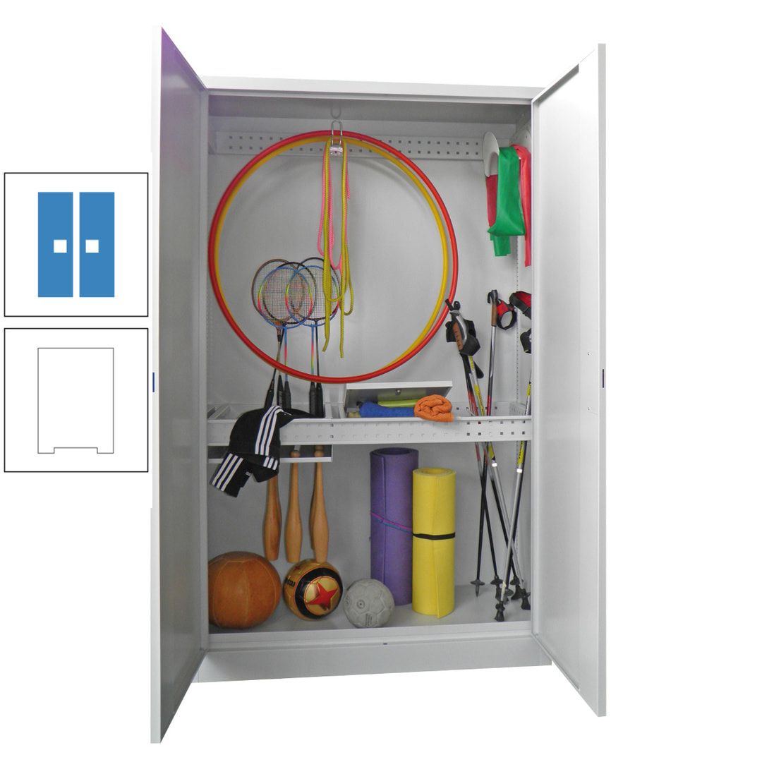 Sportschrank - Vollblechtüren - Variante 1 - 1.950x1.200x500 mm (HxBxT) - anthrazitgrau