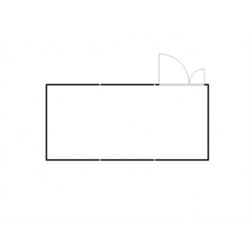 Isolierter Gefahrstoffcontainer - 2.510 x 4.050 x 6.520 mm (HxBxT) - Auffangvolumen 3 x 1.050 l - Dauerlüfter - Doppelflügeltür kurze Seite