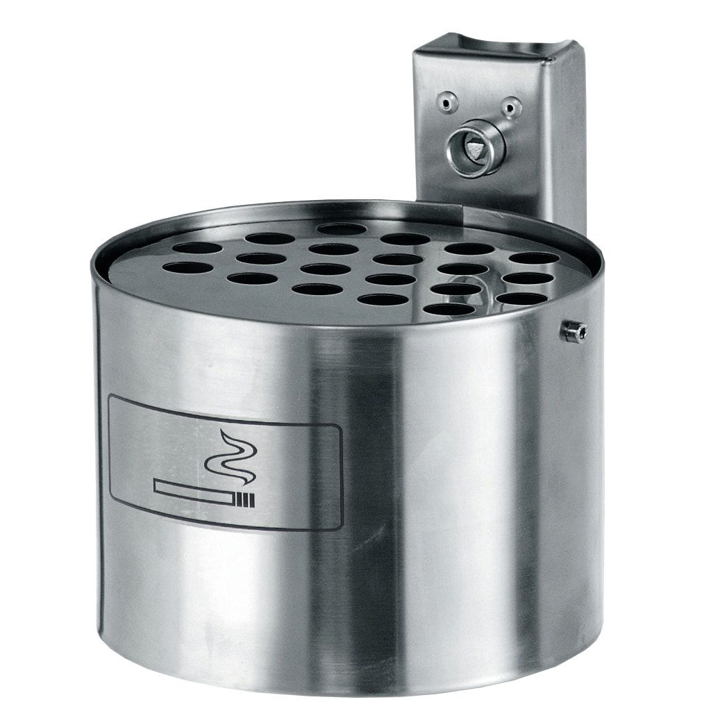 Rundascher - 4 l - Wand- o. Pfostenmontage - Aschenbecher - anthrazitgrau