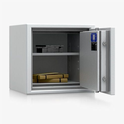 Dokumentensafe, Aktentresor, Geldschrank, Möbeltresor, VdS B S2, 60 Min feuerfest, Tür 1-flügelig, 380 x 463 x 427 mm (HxBxT), Farbe lichtgrau