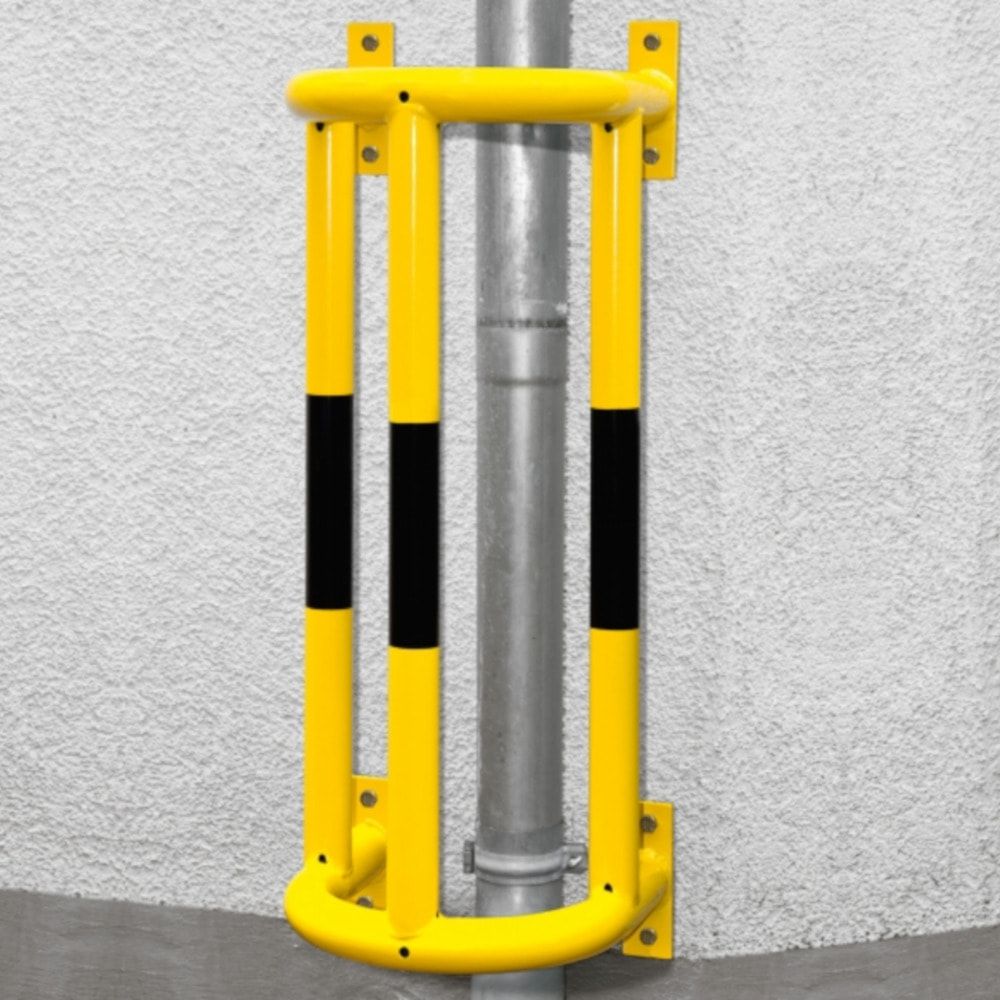 Rammschutz für Säulen - Fallrohre und Kabelschächte - für Wand- und Bodenmontage - 1.000 x 350 x 300 mm (HxBxT)