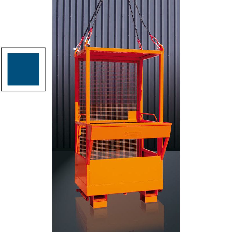 Eichinger Arbeitsbühne Stapler Kran für 2 Personen, 250kg NL, Werkzeugablage, pulverbeschichtet, 2.350 x 1.140 x 1.225 mm (HxBxT), Farbe anthrazitgrau