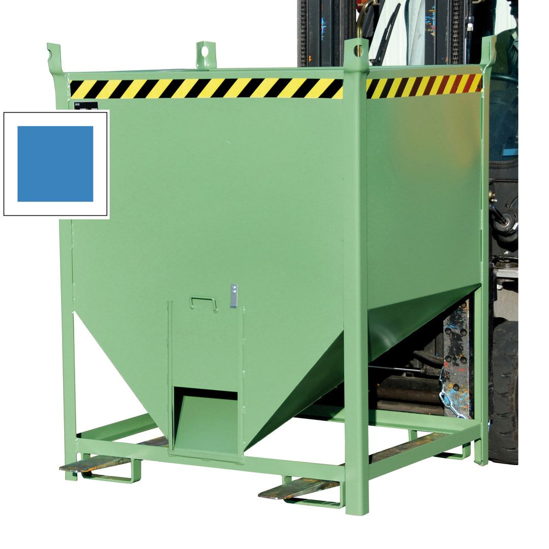 BAUER Silobehälter - 1000 l Volumen - 1500 kg Tragkraft - Schiebeverschluss - feuerrot