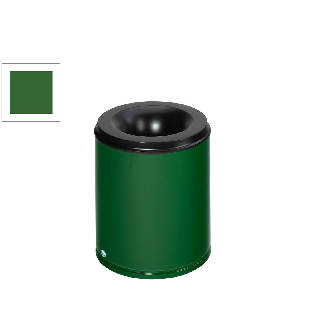 Edelstahl Papierkorb - feuersicher - Volumen 80 l - 560 x 465 x 465 mm (HxBxT) - 8 kg