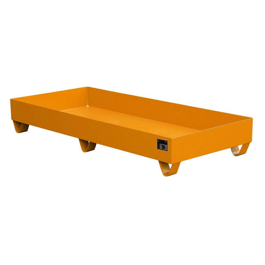 Auffangwanne - 1.800 x 800 mm (BxT) - 217 l - Füße - feuerrot