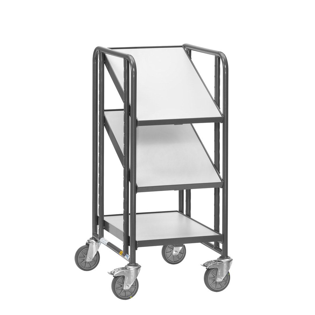 Fetra - ESD-Eurokastenwagen mit Etagenrahmen - Tragkraft 250 kg - 1.101 x 525 x 666 mm (HxBxT) - 3 Etagen