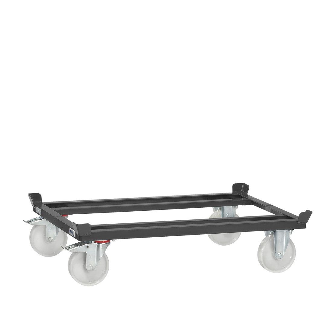 Fetra Palettenfahrgestell - Tragkraft 1.050 kg - 329 x 855 x 1.255 mm (HxBxT) - Polyamid-Rollen - anthrazitgrau